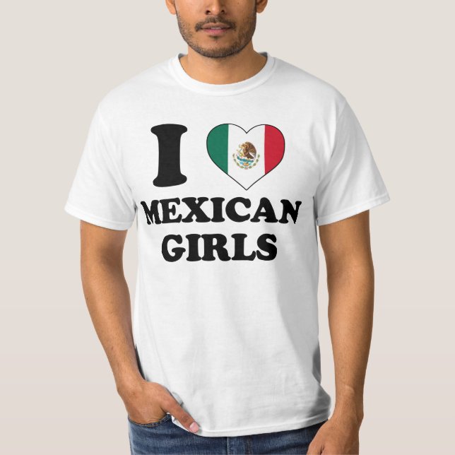 Camiseta I love Mexican Girls (Frente)