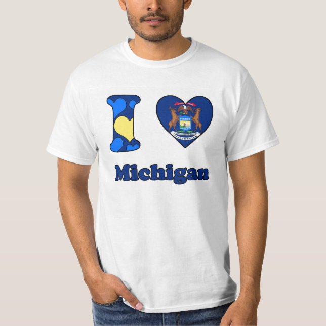 Camiseta I love Michigan (Frente)