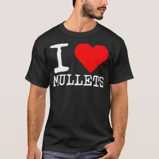 Camiseta I Love Mullets , I Heart Mullets, Funny Redneck Mu