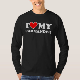 Camiseta I Love My a Commander  with Heart