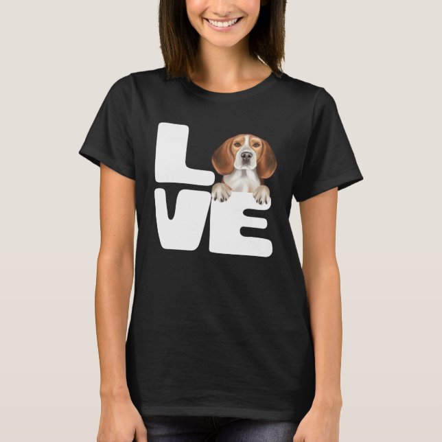 Camiseta I Love My Beagle Dog (Frente)