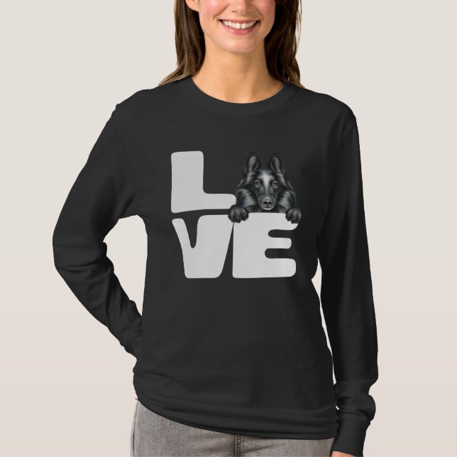 Camiseta I Love My Belgian Sheepdog Dog (Frente)