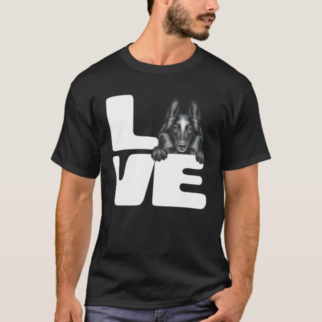 Camiseta I Love My Belgian Sheepdog Dog (Frente)