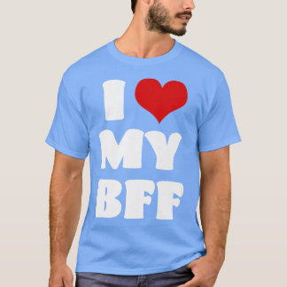 Camiseta I Love MY BFF Bestie I Heart Best Friend Cute Matc
