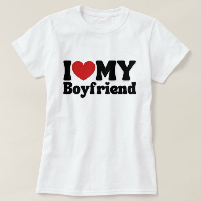 Camiseta I Love My Boyfriend (Frente do Design)