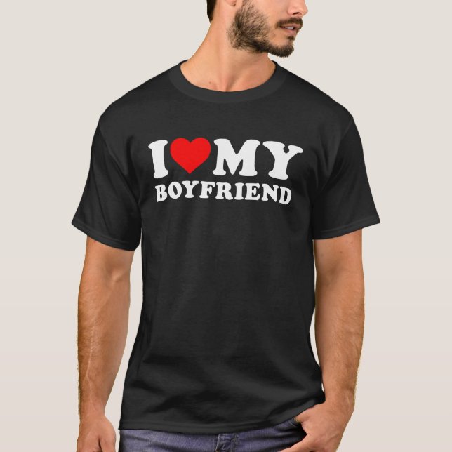 Camiseta I Love My Boyfriend I Heart My Boyfriend  BF (Frente)