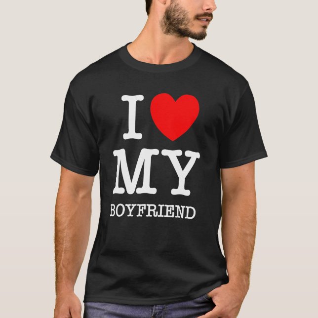 Camiseta I Love My Boyfriend I Heart My Girlfriend GF Valen (Frente)