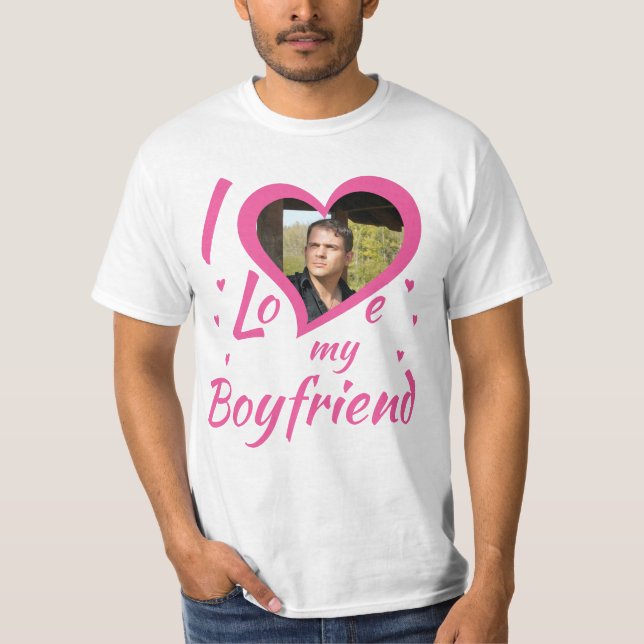 Camiseta I Love my Boyfriend - T-Shirt personalisierbar (Frente)