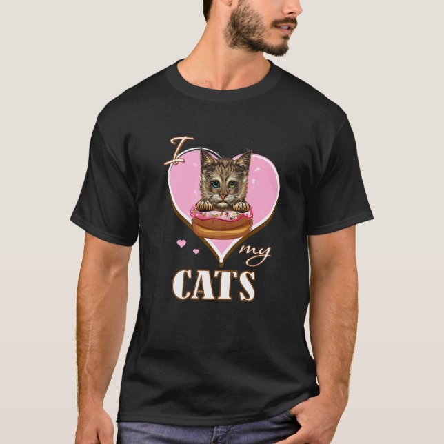 Camiseta I Love My cats (Frente)