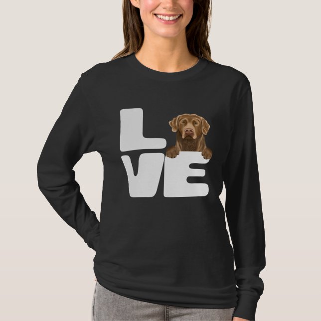 Camiseta I Love My Chesapeake Bay Retriever Dog (Frente)