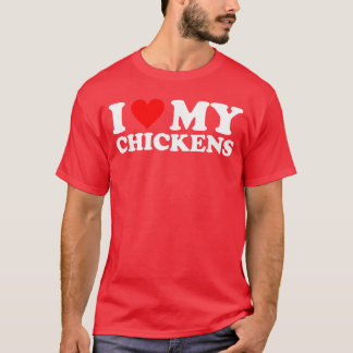 Camiseta I Love My Chickens I Heart My Chickens vintage