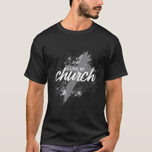 Camiseta I Love My Church - Midland New Life Vineyard, Mi  (Frente)