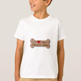 Camiseta I Love my Dog Breed Biscuit template
