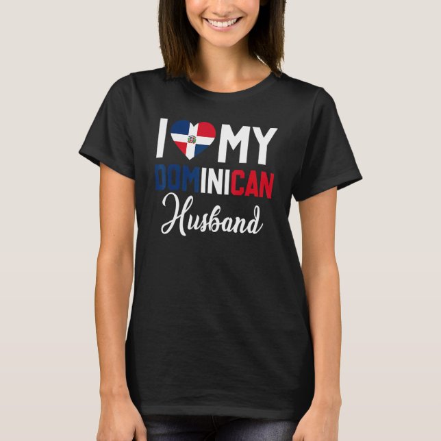 Camiseta I Love My Dominican Husband Canada Flag  Married C (Frente)