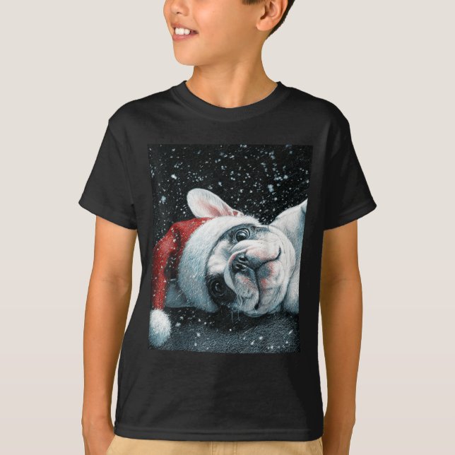 Camiseta I Love My French Bulldog Christmas Cute  (Frente)