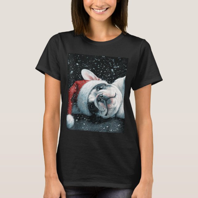 Camiseta I Love My French Bulldog Christmas Cute  (Frente)