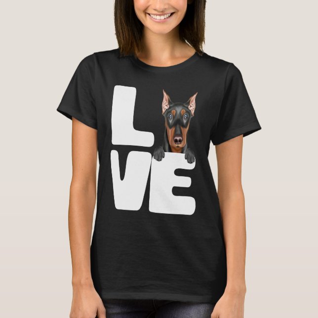 Camiseta I Love My German Pinscher Dog (Frente)
