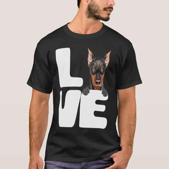 Camiseta I Love My German Pinscher Dog (Frente)