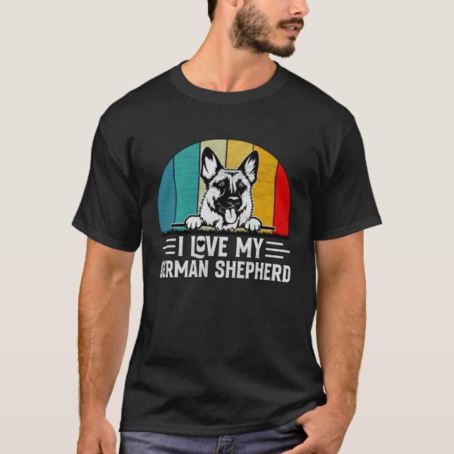 Camiseta I love my German Shepherd Dog  Saying (Frente)