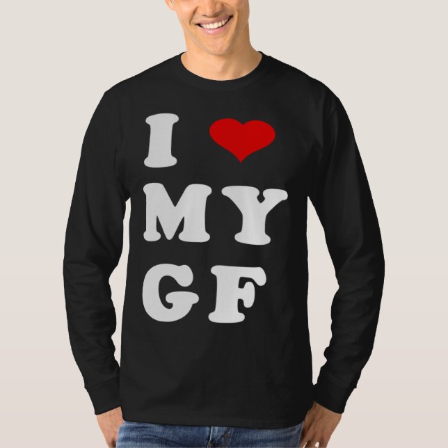 Camiseta I LOVE MY GF I Heart My Girlfriend (Frente)