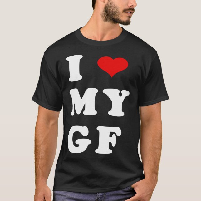 Camiseta I LOVE MY GF I Heart My Girlfriend (Frente)