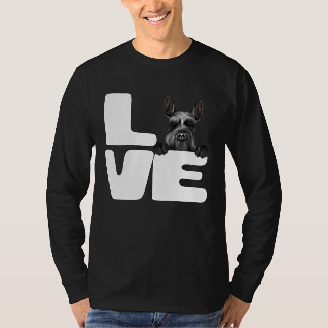 Camiseta I Love My Giant Schnauzer Dog (Frente)