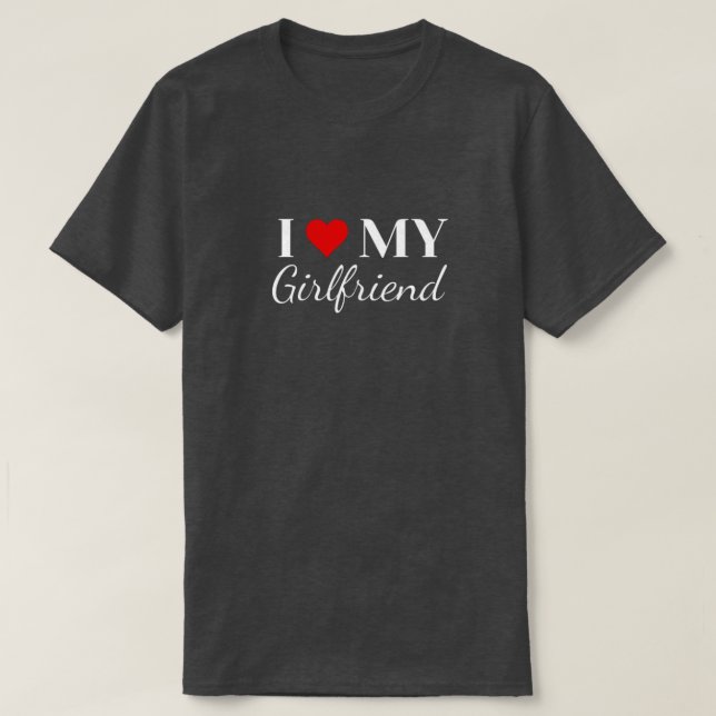 Camiseta I Love My Girlfriend (Frente do Design)