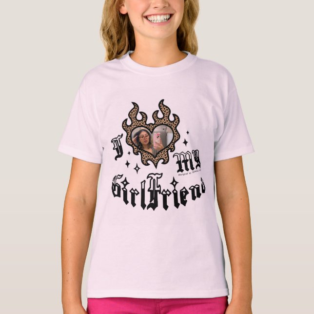 Camiseta I Love My Girlfriend - Cheetah - DingusDesign (Frente)