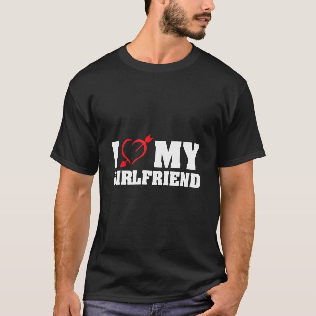 Camiseta I Love My Girlfriend  I Heart My Girlfriend (Frente)