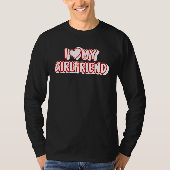 Camiseta I Love My Girlfriend  I Heart My Girlfriend (Frente)