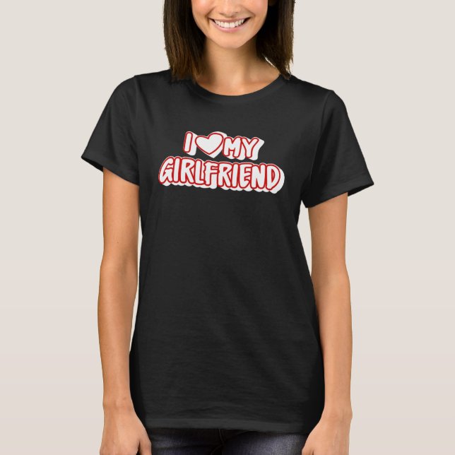 Camiseta I Love My Girlfriend  I Heart My Girlfriend (Frente)