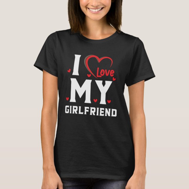Camiseta I Love My Girlfriend I Heart My Girlfriend For Cou (Frente)