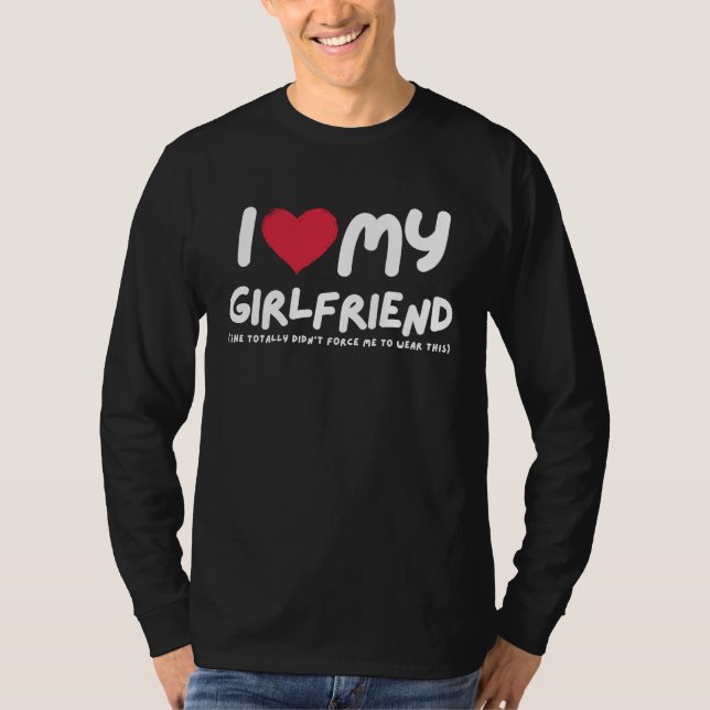 Camiseta I Love My Girlfriend  I Heart My Girlfriend  Funny (Frente)
