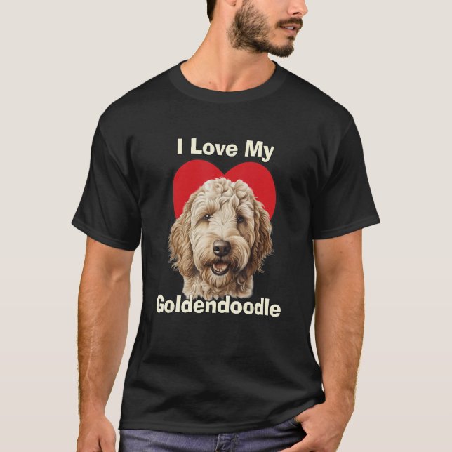 Camiseta I Love My Goldendoodle Puppy Dog (Frente)