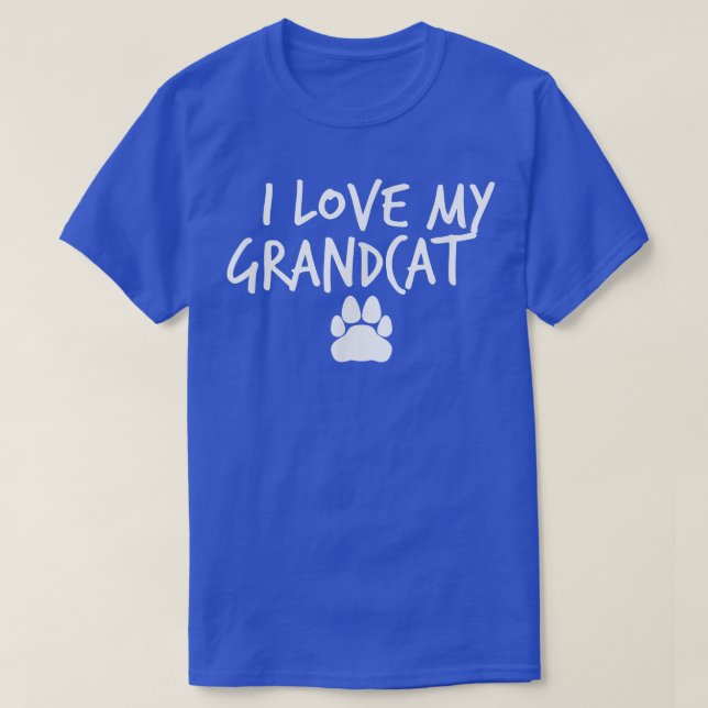 Camiseta I Love My Grandcat  (Frente do Design)