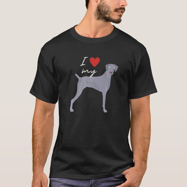 Camiseta I Love My Gray Vizsla Dog (Frente)
