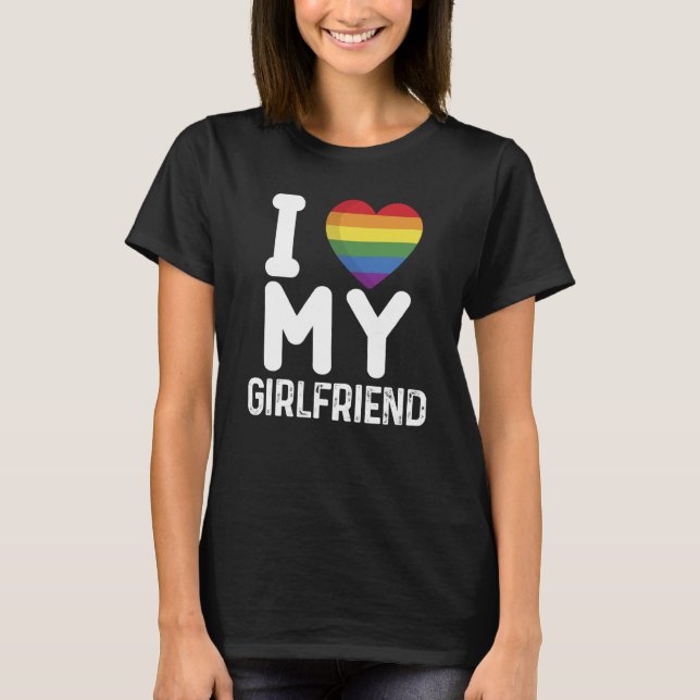 Camiseta I Love My Hot Girlfriend I Love My Girlfriend Colo (Frente)