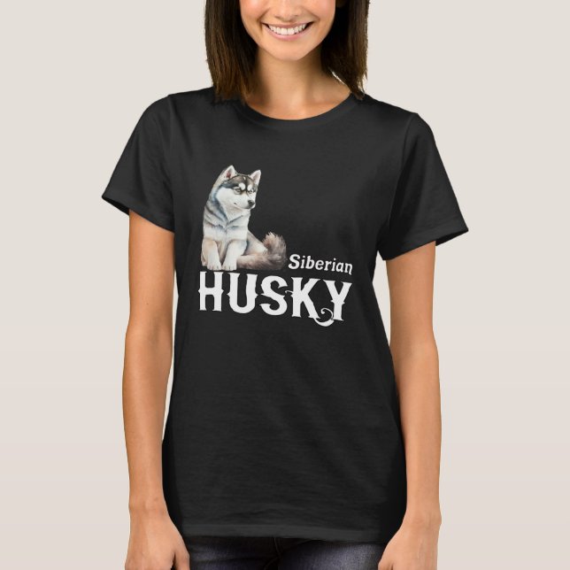 Camiseta I Love My Husky Cute Sled Dog Siberian Husky (Frente)