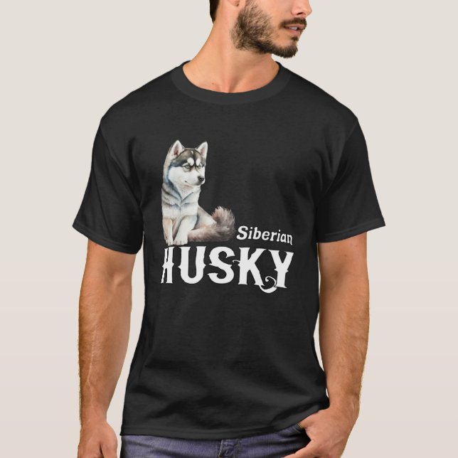 Camiseta I Love My Husky Cute Sled Dog Siberian Husky (Frente)