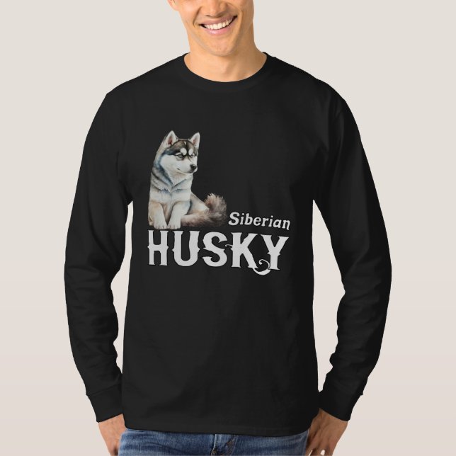 Camiseta I Love My Husky Cute Sled Dog Siberian Husky (Frente)