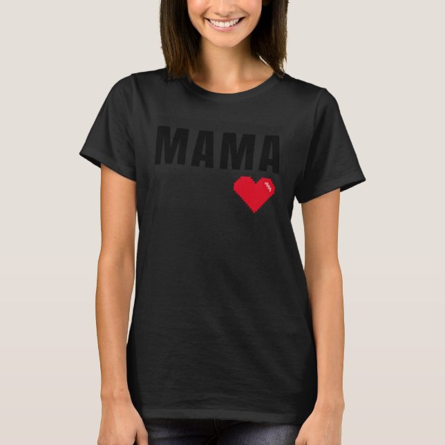 Camiseta I Love My Mama With Red Heart (Frente)
