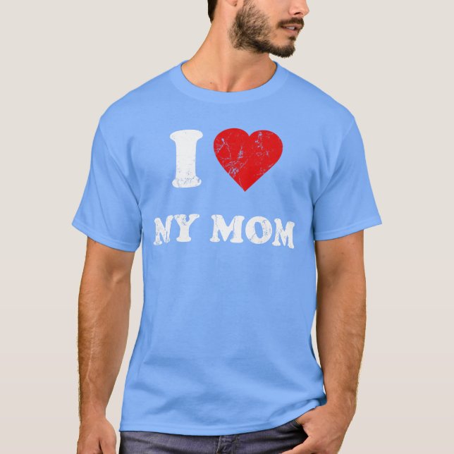 Camiseta I Love My Mom retro (Frente)
