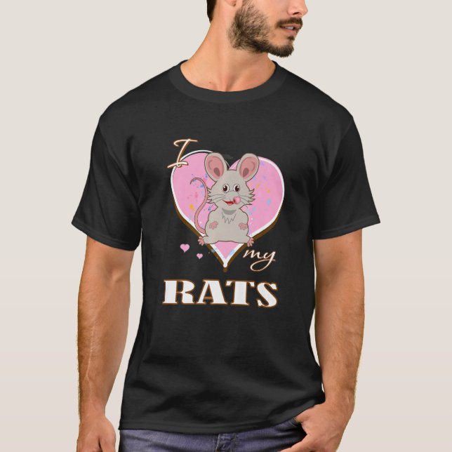 Camiseta I love my Rats fan gift Premium (Frente)