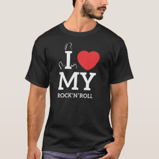 Camiseta I love my Rock and Roll - Coração