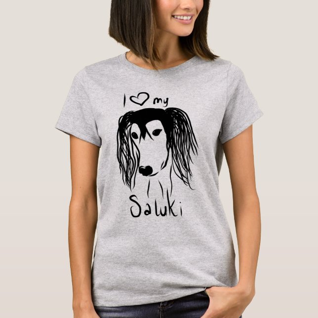 Camiseta I love my saluki (Frente)