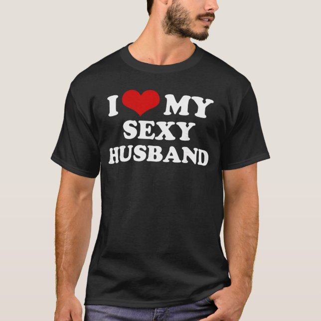Camiseta I Love My Sey Husband Funny Valentines Day Red Hea (Frente)