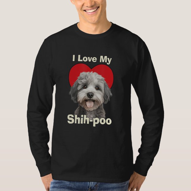 Camiseta I Love My Shihpoo Shih-poo Puppy Dog (Frente)