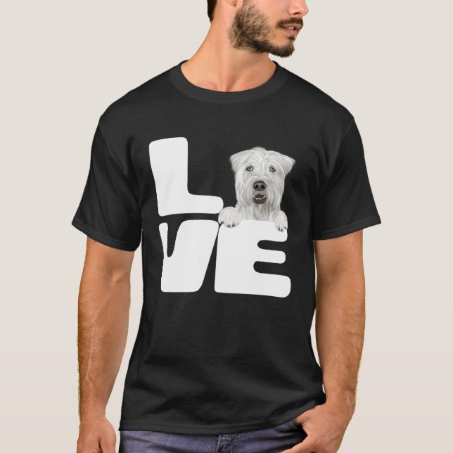 Camiseta I Love My Soft Coated Wheaten Terrier Dog (Frente)