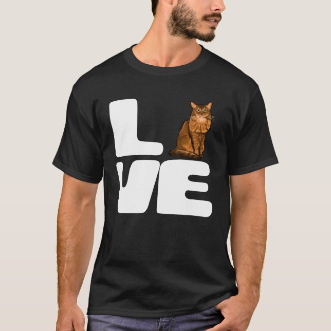 Camiseta I Love My Somali Cat (Frente)