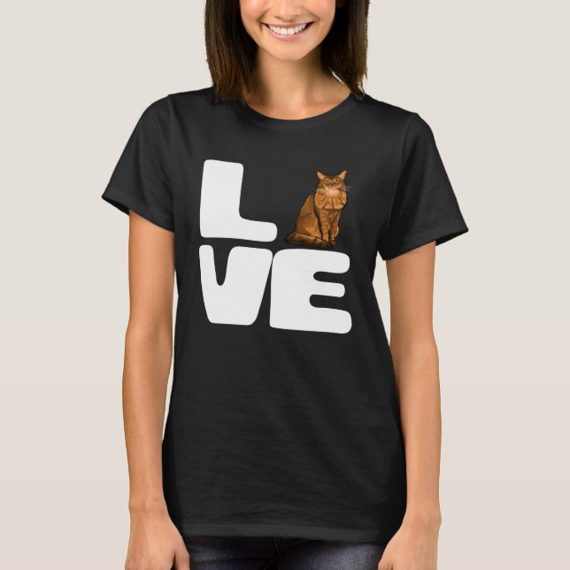 Camiseta I Love My Somali Cat (Frente)